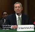 Robert Fairlie testifying before the U.S. Senate on the obstacles of minority small business owners